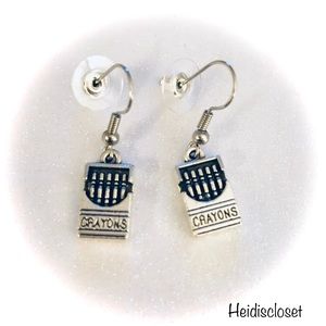 Crayons Dangle Earrings. NEW